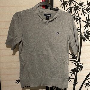 Chase Bank gray knot sweater